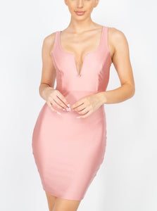 Stretch satin dress